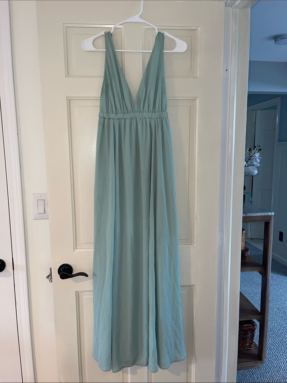 Show Me Your Mumu Soft Sage Green V-Neck Maxi Dress